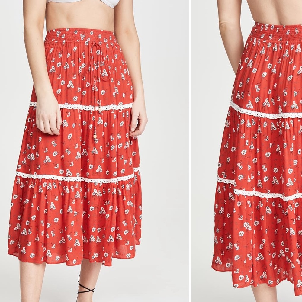 Playa Lucila Floral Crop Top M and Skirt M